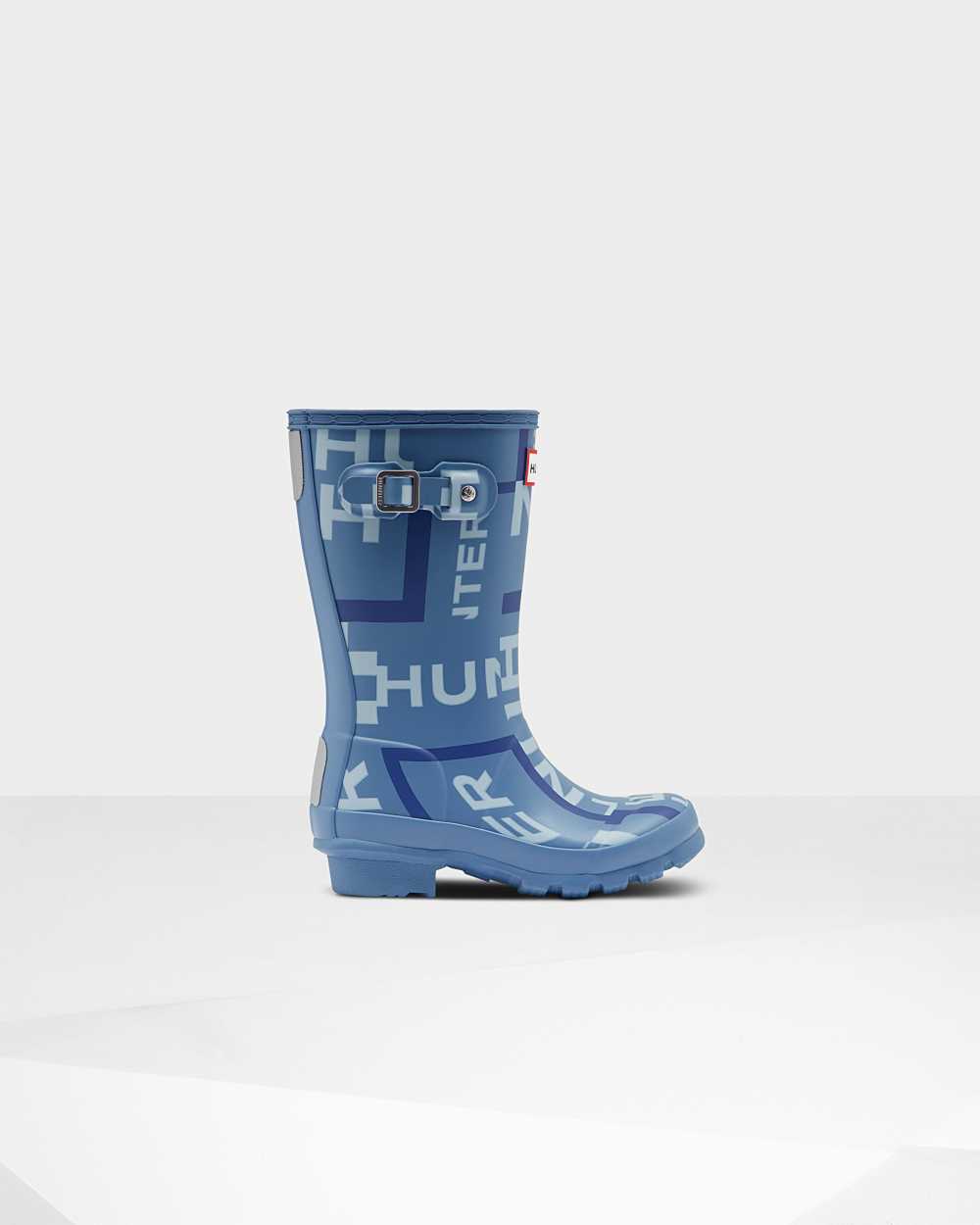 Kids Hunter Original Big Exploded Logo Rain Boots Blue | EMCHQK-740